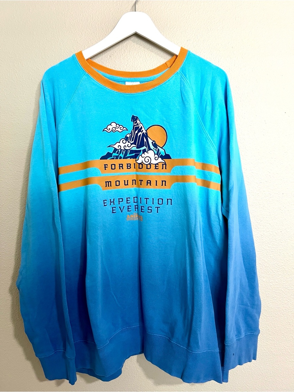 WDW Expedition Everest Sweatshirt Forbidden Mountain Blue Ombre Sweatshirt
